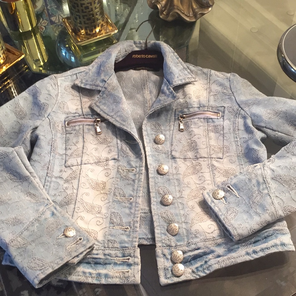 Roberto Cavalli jean jacket in size S
